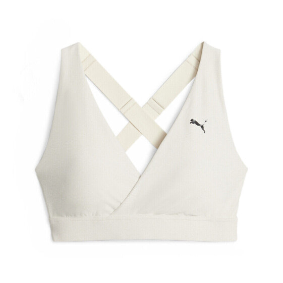 Puma Mid Impact Yogini Cross Over Sports Bra Womens Size S Casual 52326087