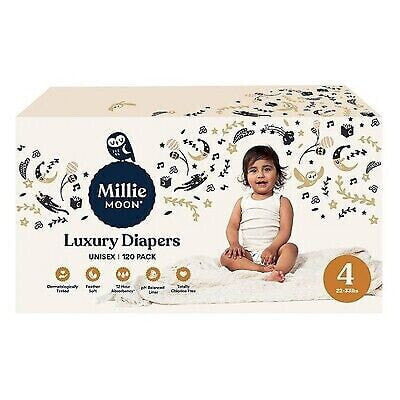 Millie Moon Lux Disposable Diapers - Size 4 - 120ct