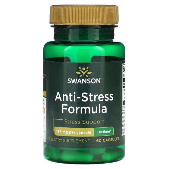 Витамины для нервной системы Swanson Anti-Stress Formula, 167 мг, 60 капсул