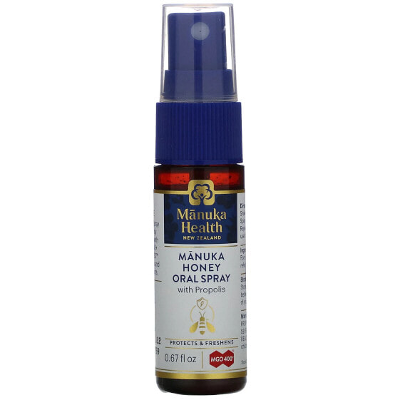 Manuka Honey Throat Spray with Propolis, MGO 400+, 0.67 fl oz