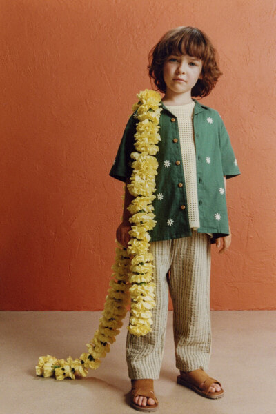 Embroidered mirrored shirt