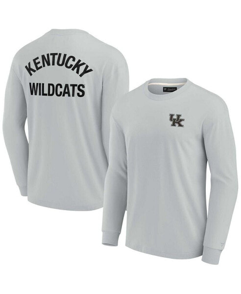 Men's and Women's Gray Kentucky Wildcats Super Soft Long Sleeve T-shirt