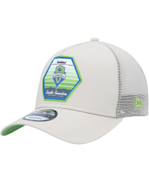 Men's Green Seattle Sounders FC Established Patch 9FORTY A-Frame Trucker Adjustable Hat