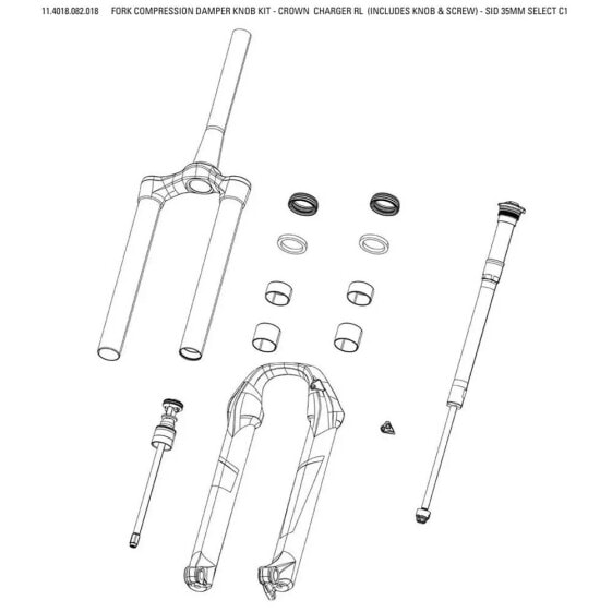 ROCKSHOX Fork Compression Charger RL SID Select Crown