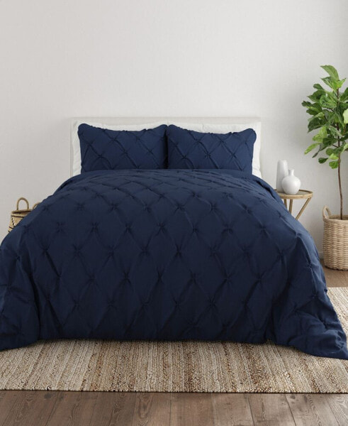 Home Collection Premium Ultra Soft 3 Piece Pinch Pleat Duvet Cover Set, King/California King