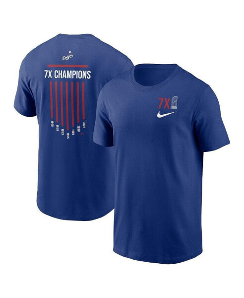 Men's Royal Los Angeles Dodgers 7x World Series Champions Local Team T-shirt