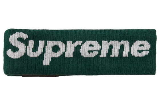 Supreme FW18 New Era Big Logo Headband Dark Green 联名发带 深绿色 / Аксессуары Supreme FW18 SUP-FW18-560