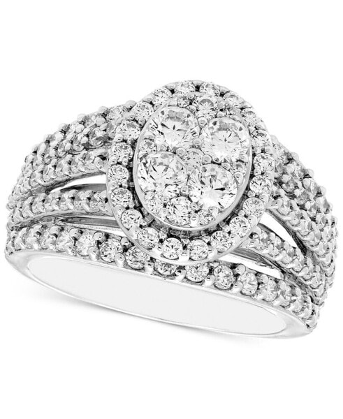 Кольцо Macy's Diamond Oval Cluster Engagement