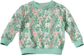 Sweatshirt Pro Climate mit Blumen-Muster, grün, Gr. 110, 1 St