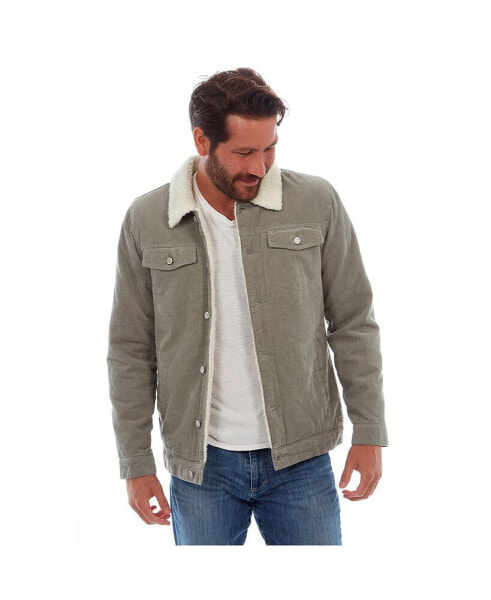 Clothing Men's Corduroy and Sherpa Trucker Jacket