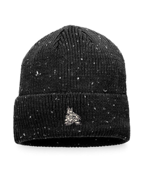 Men's Black Arizona Coyotes Authentic Pro Rink Pinnacle Cuffed Knit Hat