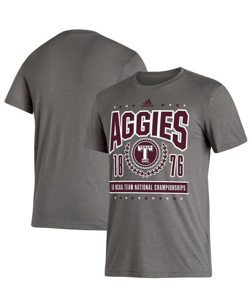 Men's Heather Charcoal Texas A&M Aggies 13 NCAA Team National Championships Reminisce Tri-Blend T-shirt