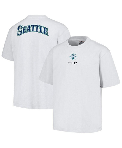 Men's White Seattle Mariners Mascot T-shirt