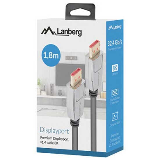 LANBERG DisplayPort 1.4 8K M/M Cable 1.8 m