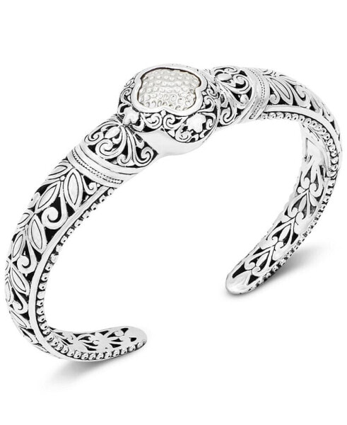 Bali Clover Cuff Bracelet in Sterling Silver