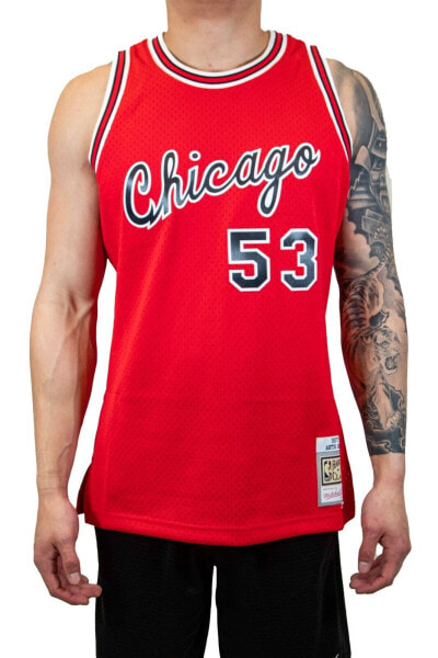 Mens Mitchell & Ness NBA DARK JERSEY - CHICAGO BULLS 1977 ARTIS GILMORE