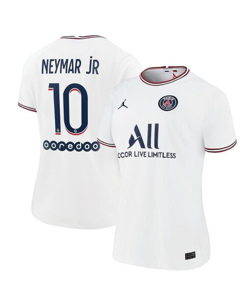 Women's Neymar Jr. White Paris Saint-Germain 2021/22 Fourth Replica Jersey