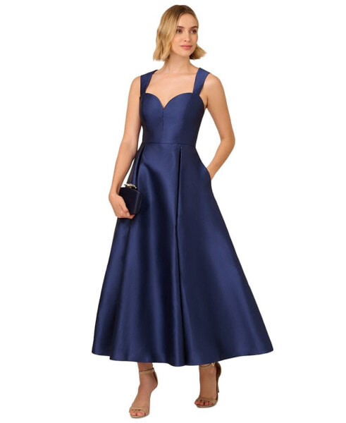 Women's Sweetheart-Neck Mikado Gown