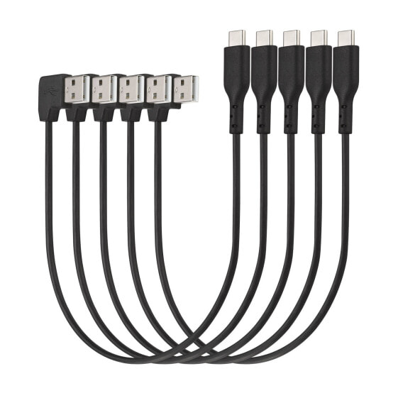 Kensington Charge & Sync USB-C Cable (5-pack) - 0.327 m - USB A - USB C - USB 2.0 - 480 Mbit/s - Black