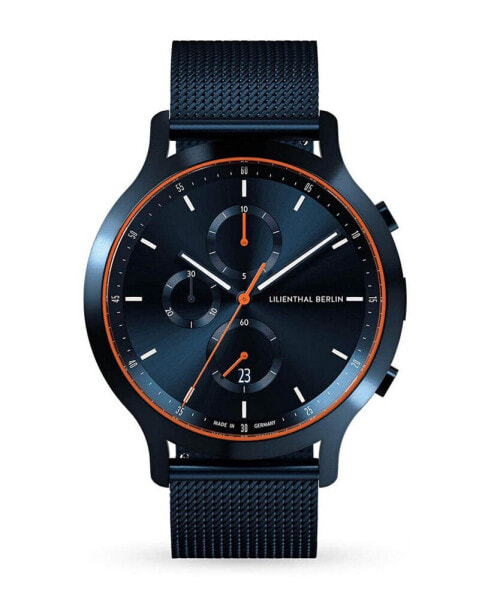 Часы Lilienthal Berlin Blue Orange Stainless Mesh 42mm