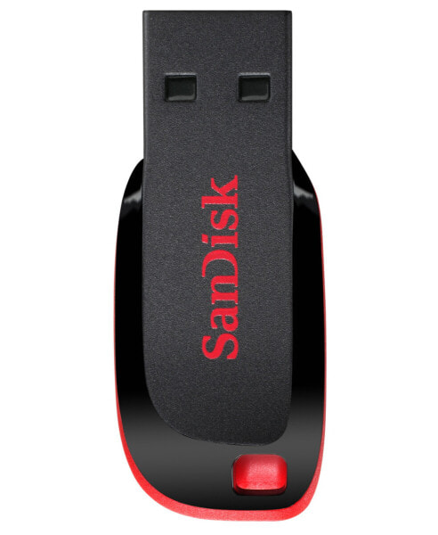 SanDisk Cruzer Blade - 128 GB - USB Type-A - 2.0 - Capless - 2.5 g - Black - Red