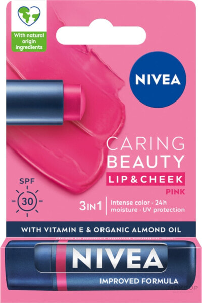 NIVEA - Nivea Caring Beauty Lip & Chick SPF 30 Pink