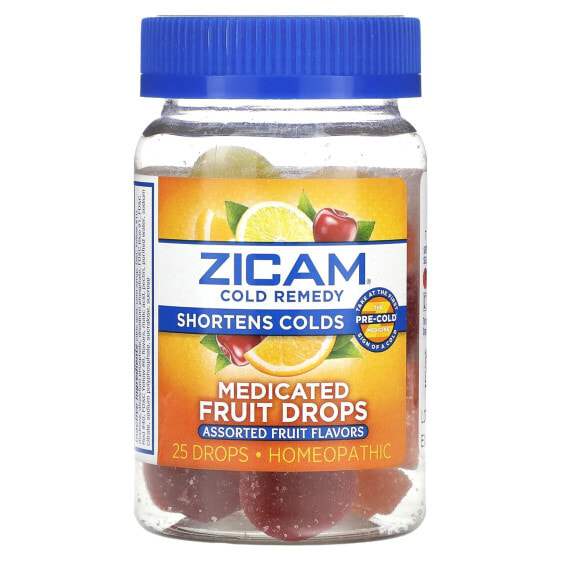 Противовирусные леденцы Zicam Cold Remedy, Медовые фруктовые, 25 шт.