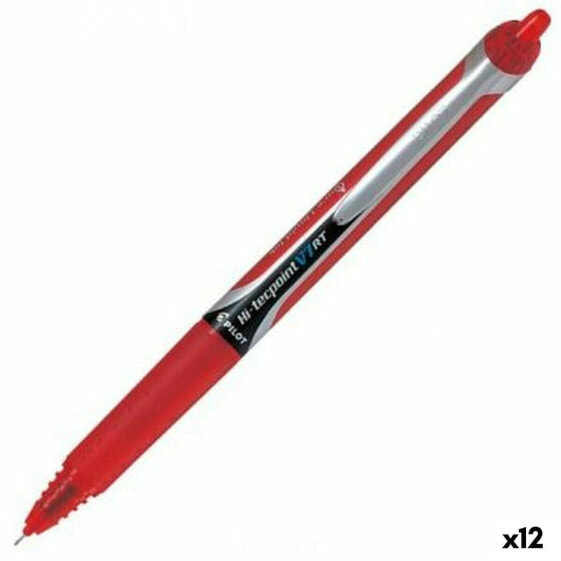 Ручка с жидкими чернилами PILOT Roller V7 RT Красная 0,5 мм (12 штук)