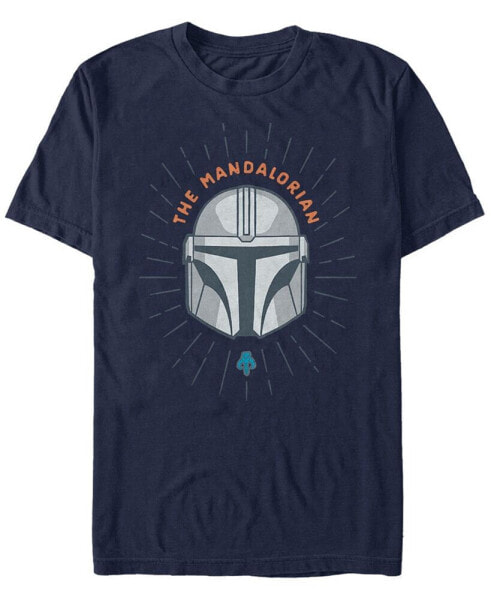 Star Wars Men's Mandalorian Simple Helmet Logo T-shirt