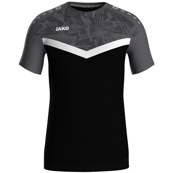 Jako T-Shirt Iconic, M, Schwarz/anthrazit