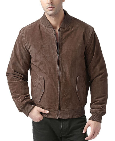 Men Urban Leather Bomber Jacket