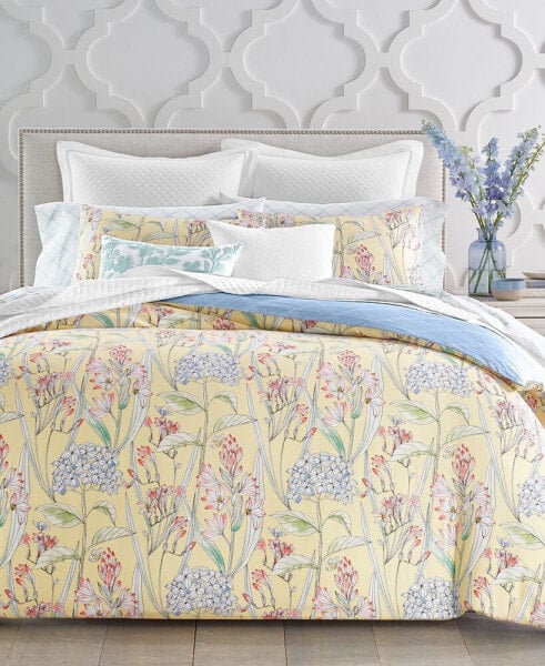 300-Thread Count Hydrangea 3-Pc. Full/Queen Duvet Cover Set, Created for Macy's