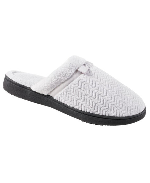 Isotoner Women's Chevron Microterry Clog Slippers, Online Only