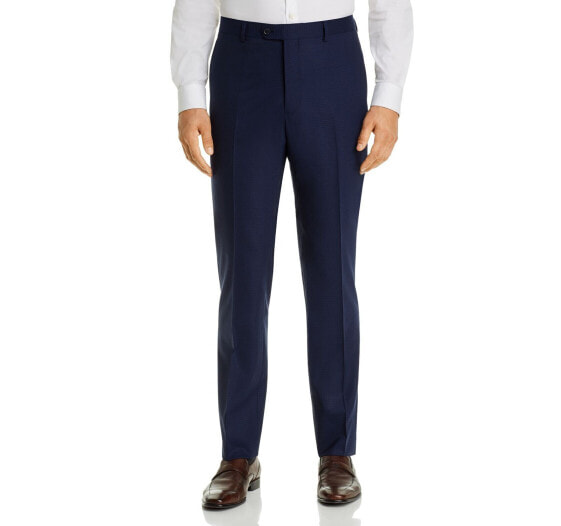 John Varvatos 288458 Star Street Micro-Check Slim Fit Suit Pants Navy Size 34