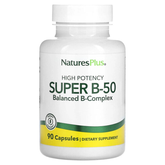 Витамины группы B NaturesPlus High Potency Super B-50, 90 капсул