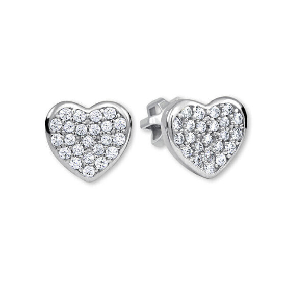 Romantic white gold earrings Heart 239 001 00983 07