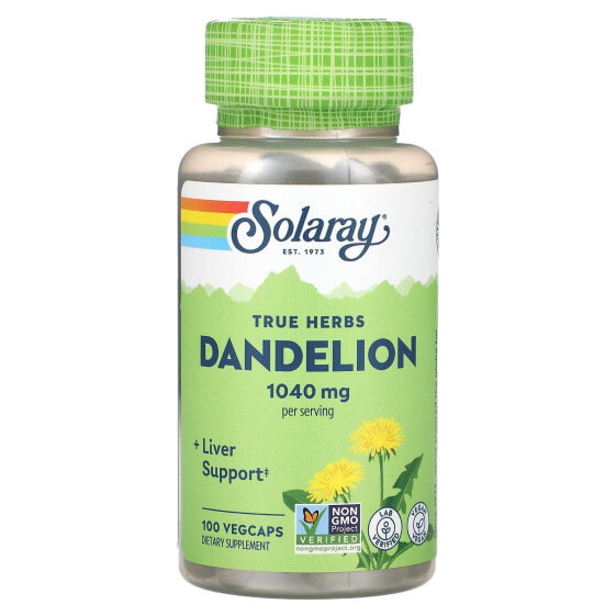 Solaray, True Herbs, Dandelion, 520 mg, 100 VegCaps