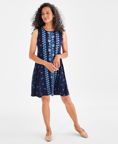 Petite Printed Sleeveless Flip Flop Dress, Created for Macy's