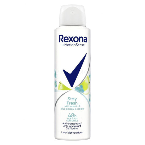 Rexona MotionSense Stay Fresh Blue Poppy & Apple 150 ml antiperspirant Deospray für Frauen