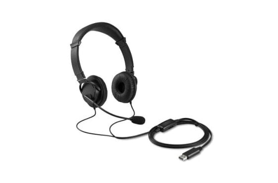 Kensington Classic USB-A Headset with Mic and Volume Control - Wired - Office/Call center - Headset - Black
