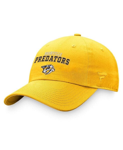 Branded Women's Gold Nashville Predators Fundamental Two-Hit Adjustable Hat