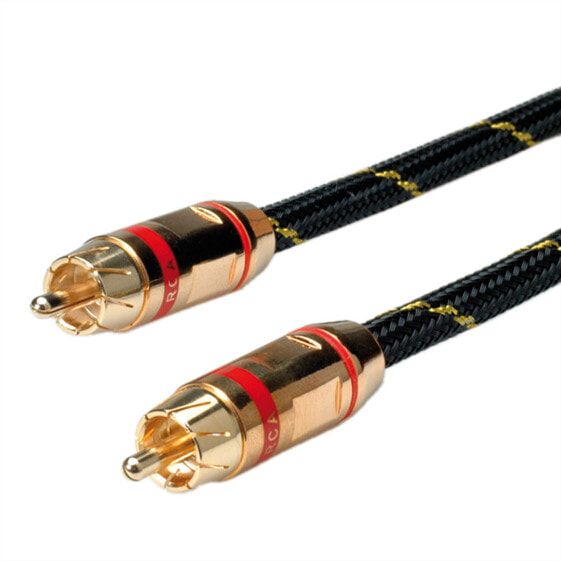 ROLINE GOLD Cinch Cable - simplex M - M - red 2.5 m - 2.5 m - RCA - RCA - Male - Male - Gold