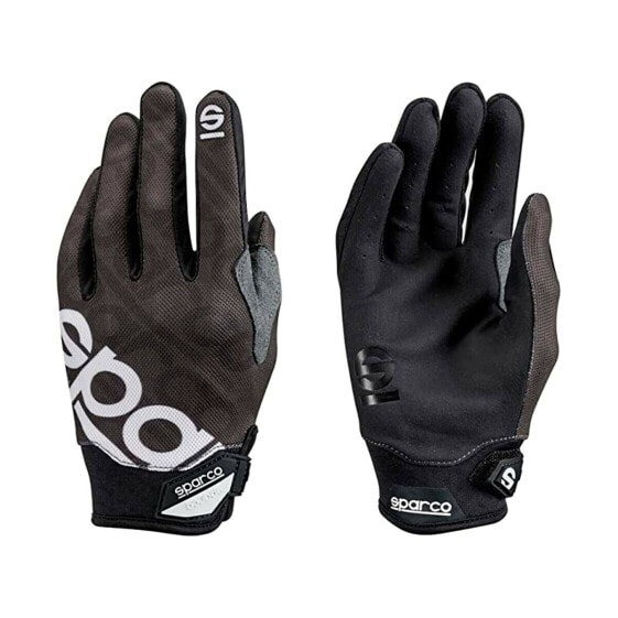 Перчатки для мотоциклистов Sparco Meca 3 Racing Чёрный L