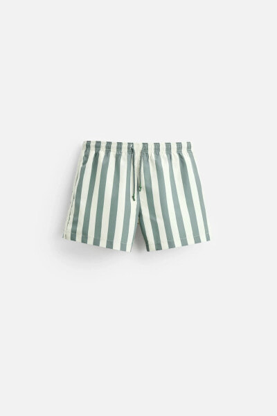 REGULAR STRIPED SWIMMING TRUNKS