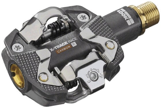 LOOK X-TRACK RACE CARBON Ti Pedals - Dual Sided Clipless, Titanium, 9/16", Black