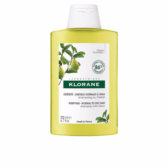 Klorane Shampoo With Citrus Цитрусовый шампунь для нормальных и жирных волос 200 мл