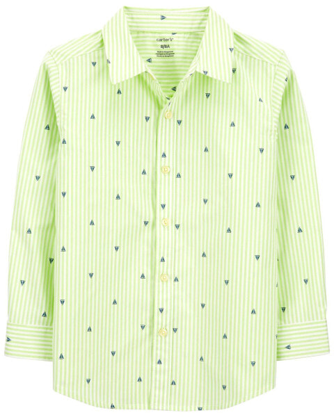 Kid Sailboat Button-Down Shirt 6