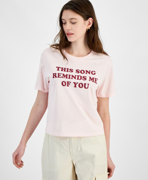 Juniors' This Song Graphic-Print Tee