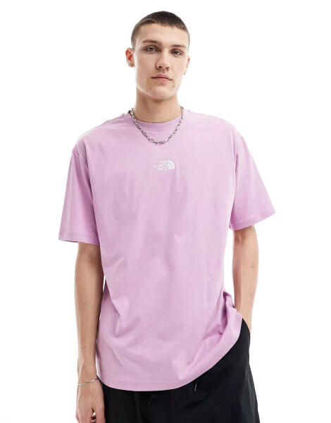 The North Face Oversized heavyweight t-shirt in purple Exclusive at ASOS