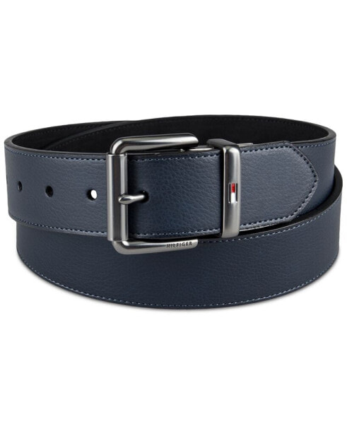 Men’s Two-In-One Reversible Casual Matte and Pebbled Belt